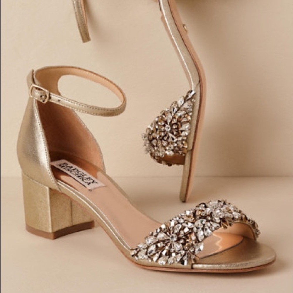 Badgley Mischa Embellished Block Heel